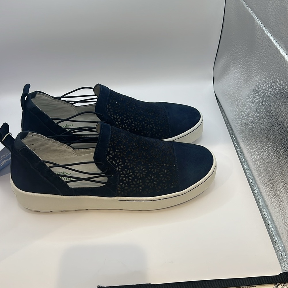 Jambu Shoes | Jambu  Erin Suede Casual Step - ln Sneaker Blue - Picture 4 of 11